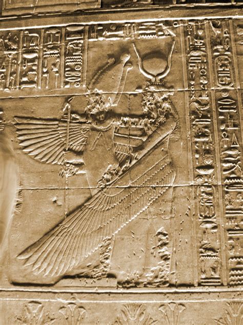Filephilae Temple Egypt Goddess Isis As Angel Mural Artwork 2004 10 11