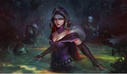 Liliana Fantasy Magic Vess Wizard Purple Warrior