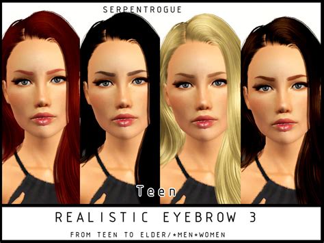 The Sims Resource Realistic Eyebrow 3