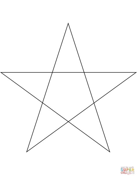 5 Points Star Coloring Page Free Printable Coloring Pages