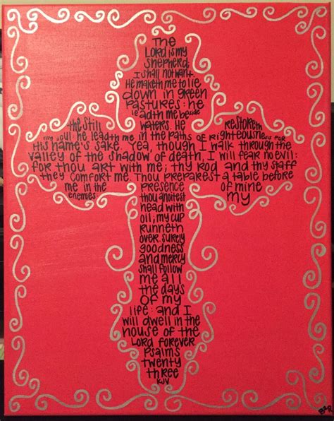 Psalm 23 Cross Canvas By B2rstudio On Etsy Listing