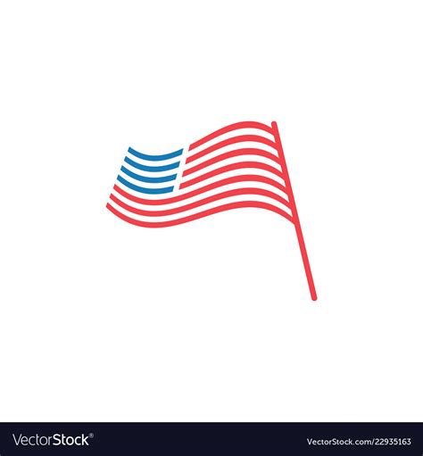 Abstract American Flag Graphic Design Template Vector Image