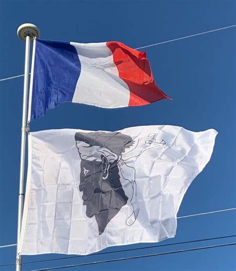 Flags Of France And Corsica On Our Flagpole Smoke Tree Manor