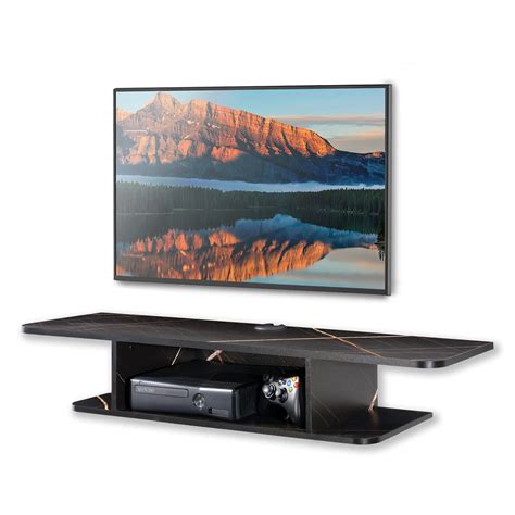 Fitueyes Floating Tv Shelf Wall Mounted Media Console Tv Stand
