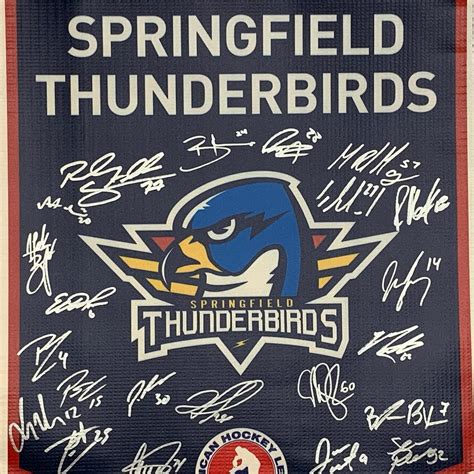 AHL Authentic - 2019-20 Springfield Thunderbirds Team-Signed Banner