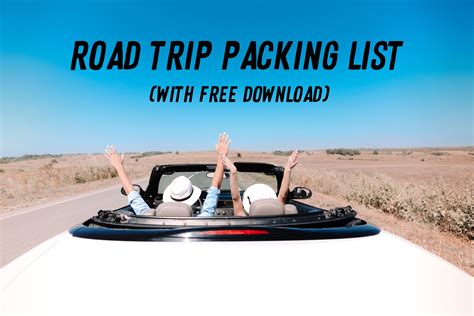 Ultimate Road Trip Packing List Wprintable Checklist