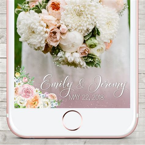 Wedding Filter Wedding Geofilter Wedding Snapchat Filter Etsy