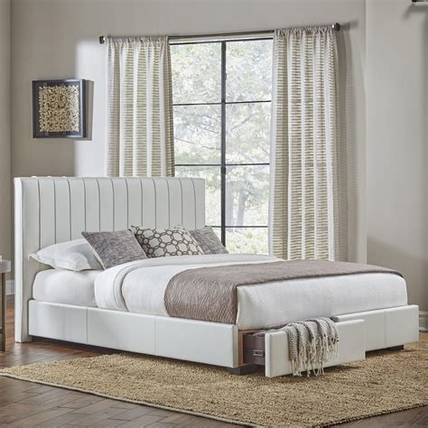 Delaney Storage Bed With Faux Leather Upholstered Frame And 2