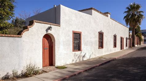 Old Tucson Historic District Adobe Homes Stock Photo Image Of