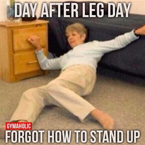 Day After Leg Day Forgot How To Stand Up Gymaholic