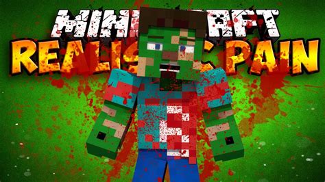 Realistic Pain Mod Blood And Gore Minecraft Mod Showcase Youtube