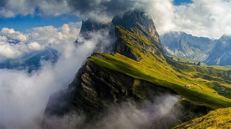 Dolomites Mountain Range Is Located In The Northeast Of Italy Hd