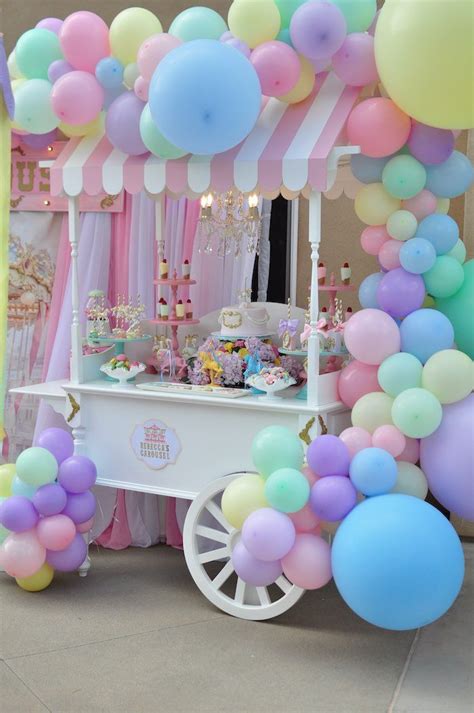 vintage pastel carousel birthday party kara s party ideas carousel birthday parties candy