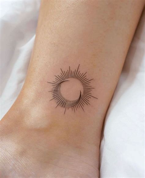 Moon Sun Tattoo Discreet Tattoos Tiny Tattoos For Girls Small Tattoos