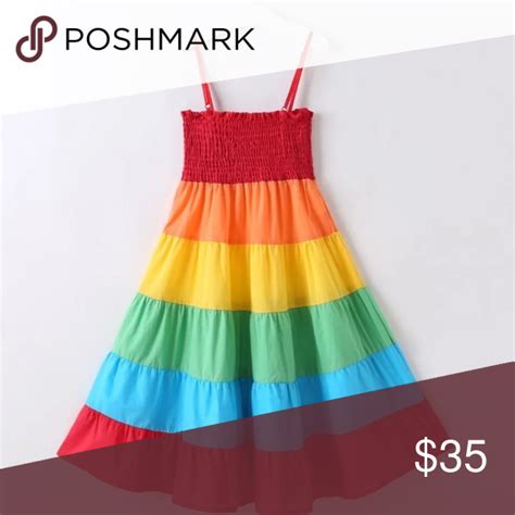 🔶️just In🔶️ 56 Rainbow Maxi Dress Toddler Girl Dresses Girls