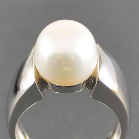 Sterling Silver Pearl Ring Crowded Silver Jewellery