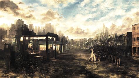 Post Apocalyptic Anime City Wallpaper Anime Wallpapers 30765
