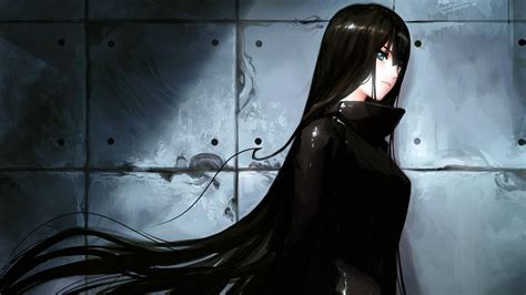Anime Girl Long Hair Black Wallpapers Wallpaper Cave