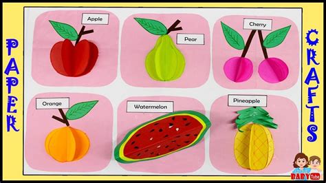 How To Make 3d Fruits With Paper Paper Crafts Diy Fruits