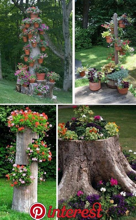 20 Ideas For Decorating A Tree Stump
