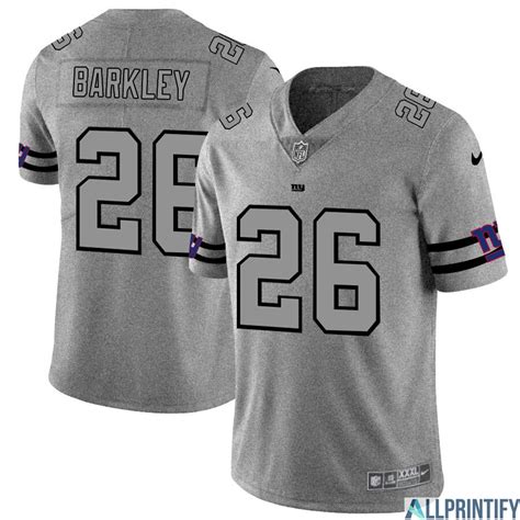 Saquon Barkley New York Giants 26 Gray Vapor Limited Jersey Allprintify