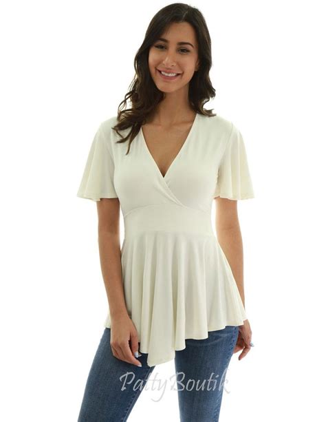 Empire Waist Fit And Flare Blouse Pattyboutik Flare Blouse Empire