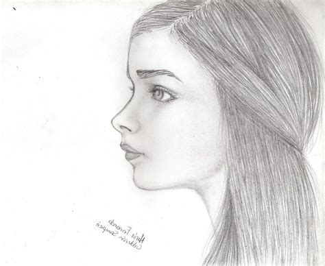Realistic Girl Sketch At Explore Collection Of