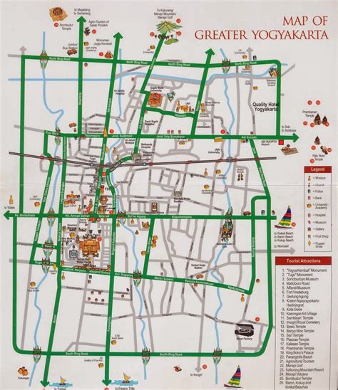 Yogyakarta Tourist Maps Yogyakarta City Map Tourist Information