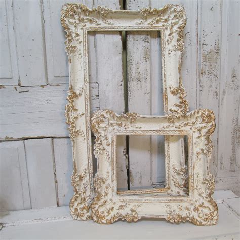 White Ivory Gold Painted Picture Frames Shabby Chic Ornate