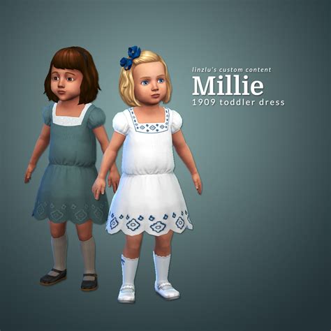 Millie 1909 Toddler Dress Sims 4 Toddler Sims 4 Toddler Clothes