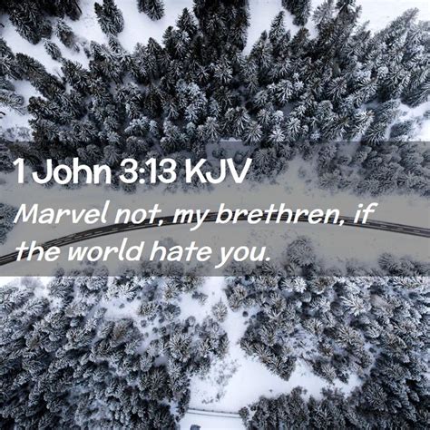 1 John 3 13 KJV Marvel Not My Brethren If The World Hate