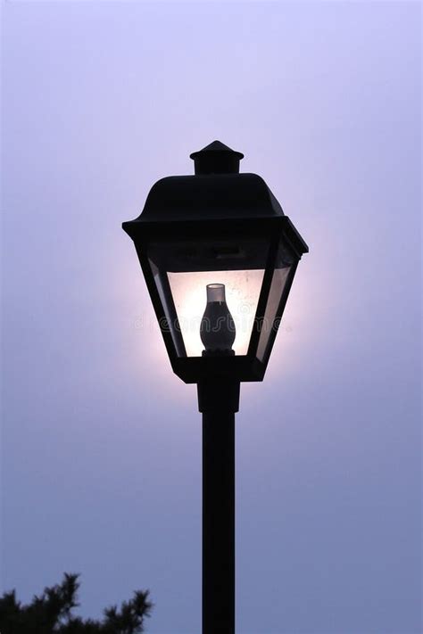 Sunset And Street Lamps Stock Photo Image Of Lights 63728574