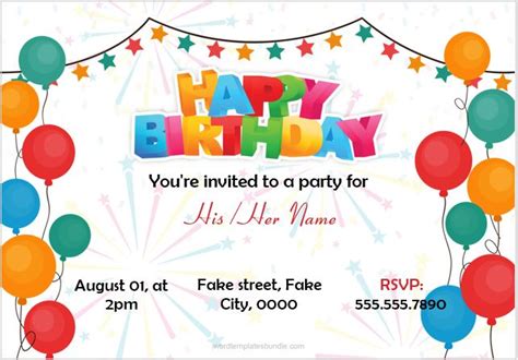 10 Birthday Invitation Cards For Ms Word Users Word And Excel Templates