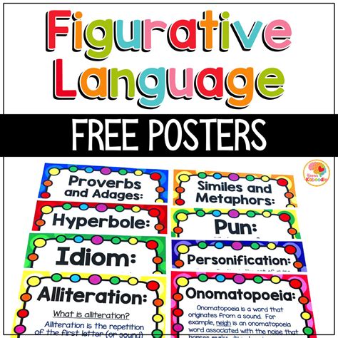 Free Figurative Language Posters Kirstens Kaboodle