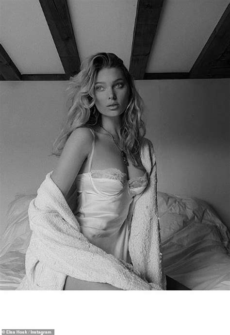 Elsa Hosk Poses In Bed Wearing Slinky Lingerie As She Treats Fans To More Sultry Snaps From