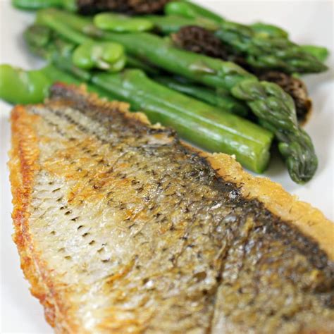 Seared Wild Striped Bass With Sauteed Spring Vegetables I Can Cook That