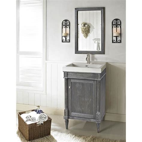 Fairmont Designs Rustic Chic 21 Vanity And Sink Set Silvered Oak