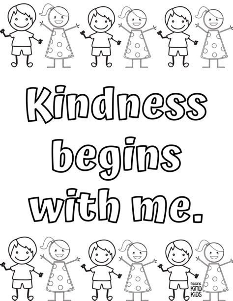 Kindness Coloring Sheets To Encourage More Kindness