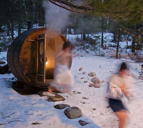 Wood Fire Heated Barrel Sauna For Off Grid Self Indulgence Outdoor