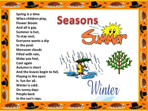 Six seasons in hindi season name (in english) season name (in hindi) 1. Spring Season Poem In English | Poems in english, Seasons ...