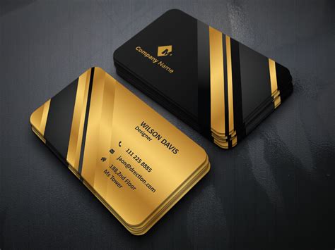 Gold Luxury Business Card Design Images Behance