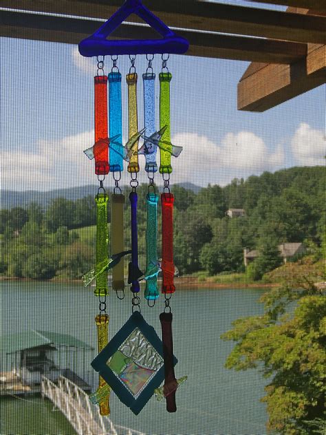 Wind Chimes Made From Fused Glass Wind Chimes Fused Glass Wind Sock
