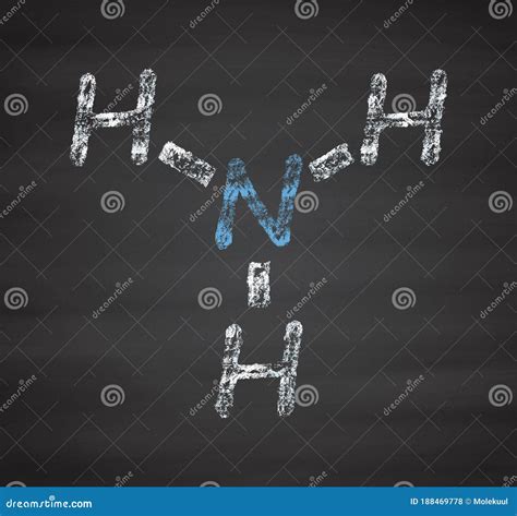 Estructura Química De La Molécula Nh3 De Amoníaco Stock De Ilustración