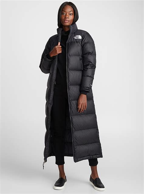 Nuptse Down Maxi Puffer Quilted And Down Jackets Black Long Black