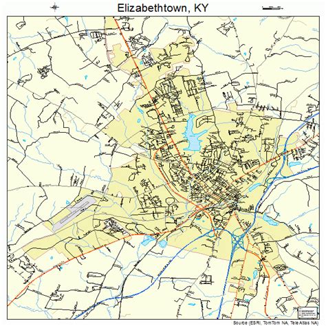 Elizabethtown Kentucky Street Map 2124274