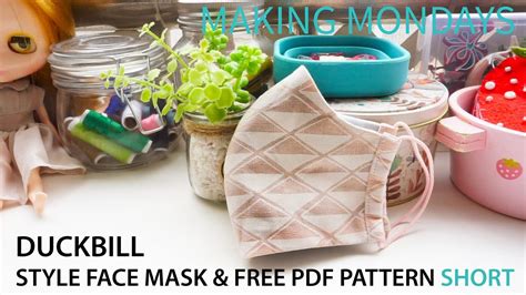Free face mask sewing pattern that can be cut by hand with my free printable pdf or on a cricut explore or maker with my free svg cut file. Duckbill Style Face Mask & Free PDF Pattern SHORT (MM7 ...