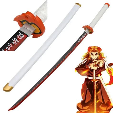Rengoku Demon Slayer Katana Real Size Cosplay Replica Bambu Sword 104