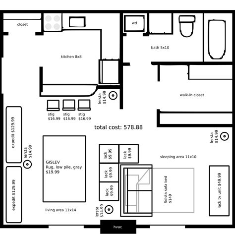 Shape your dreams with the ikea planning programs. 20121201: An apartment layout with Ikea furniture by John LeMasney via 365sketches.org #cc ...