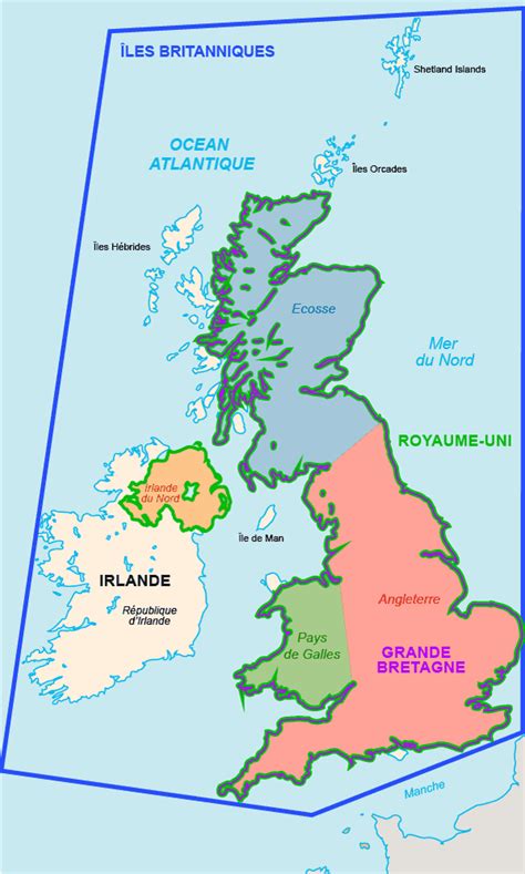 Carte D Angleterre Grande Bretagne Ou Royaume Uni ≡ Voyage Carte Plan