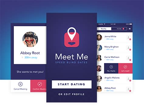Life is short, don't waste time! Meet Me - iOS speed dating app on Behance